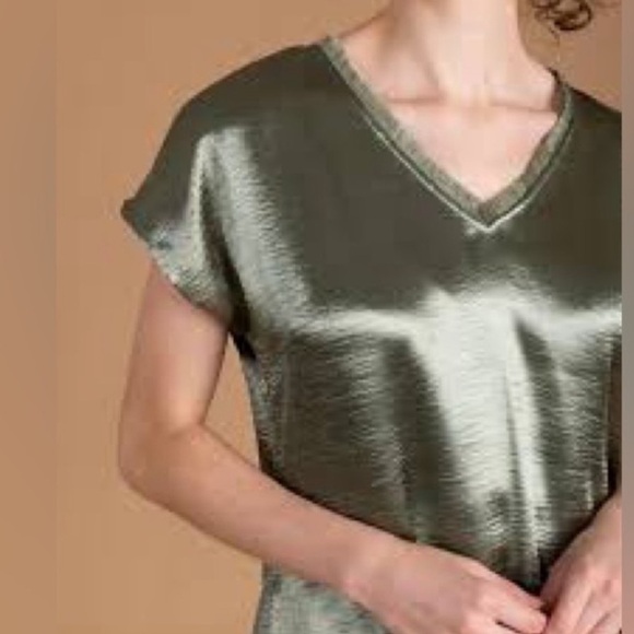 S’Edge Joan Black Fringe V-Neck Faux Leather Top size M - Picture 11 of 12